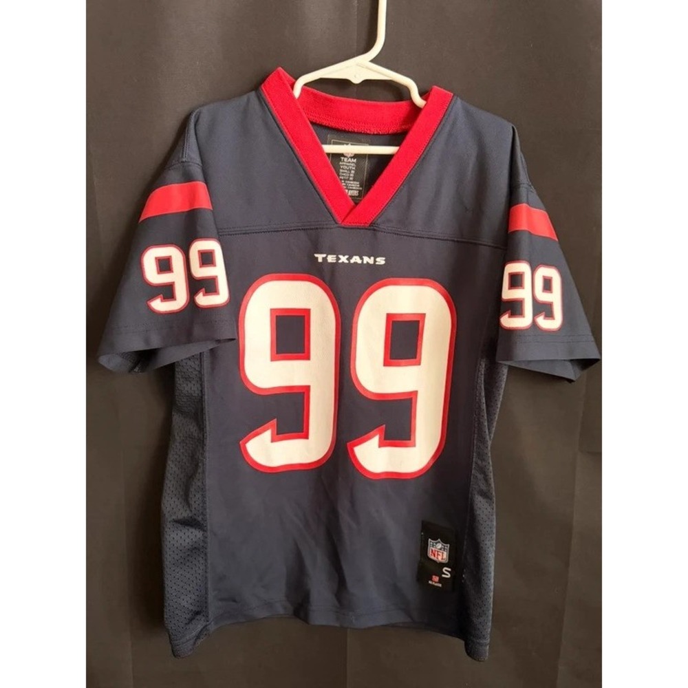 NFL Team Apparel Texans Jersey Youth S Blue JJ Watt 99 Sporty Football Mesh